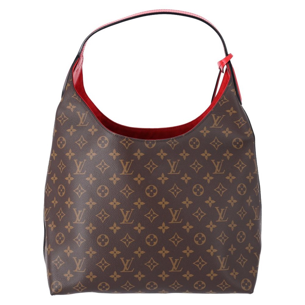 Louis Vuitton M43630 Flower Hobo Shoulder Bag Brown Monogram Red - Picture 7 of 16